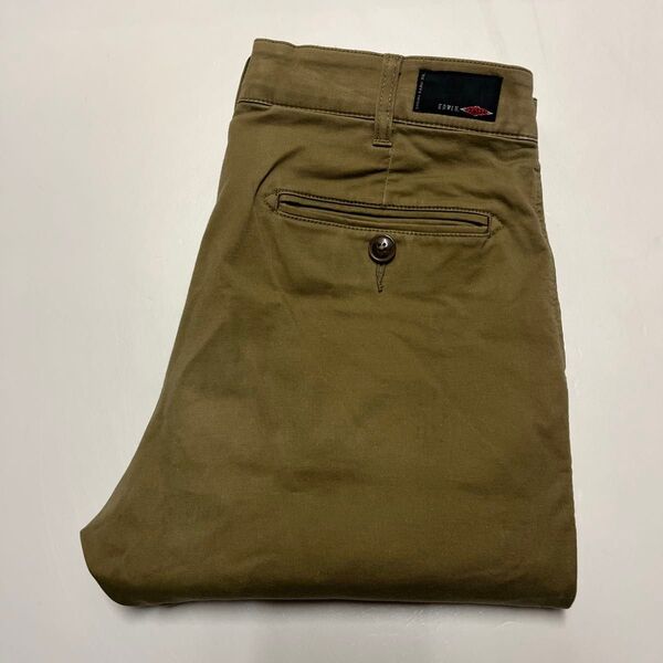EDWIN エドウィン ERK003 ジャージーズ チノストレート ストレッチパンツ カーキ M