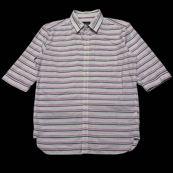 THE SHOP TK MIXPICE ザ ショップ ティーケー 七分袖シャツ ボーダー L