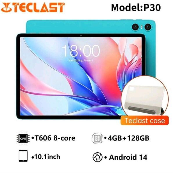 【新品未開封】TECLAST タブレット P30 10.1インチ Android14 ブルー系