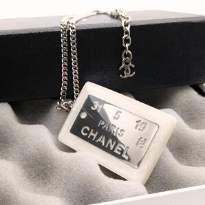 シャネル CHANEL ヴィンテージ プレート ロゴ ネックレス