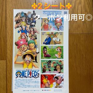 【新品未使用】限定品 アニメヒーローヒロイン切手 第15集「ONE PIECE」1シート (2011年発行) 記念切手 切手シート