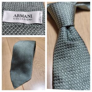 ARMANI COLLEZIONI イタリア製 ブランドネクタイ ネクタイ ダイヤ形 グリーン GIORGIO ARMANI