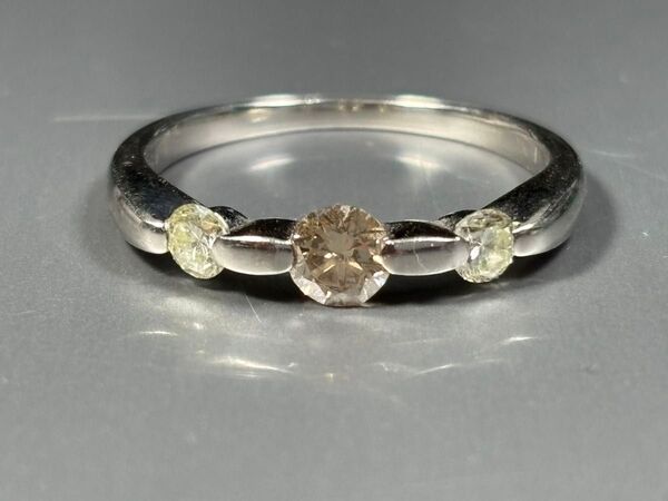 (777)【天然カラーダイヤ0.53ct】pt900リング