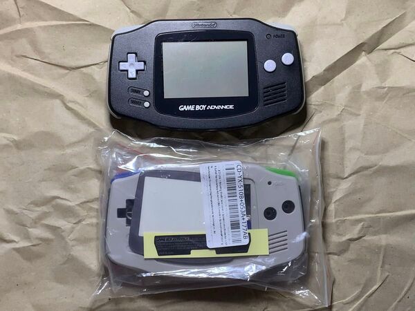 今も大人気携帯ゲーム機★お早めにどうぞ★Nintendo ゲームボーイアドバンス(ブラック)+新品の外装のセットです。