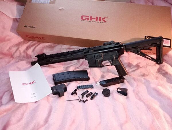 【売り切り価格/訳アリ】GHK mk18 mod1 M4 ガスブローバック ライフル AR-15 HOGUE グリップ