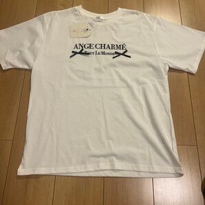 しまむら×辻希美 リボンロゴ半袖TシャツM