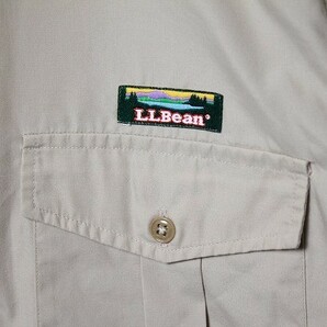 90's LLBEAN LLビーン カタディンタグ 半袖 サファリシャツ (L) 旧タグ 90年代 オールドの画像5