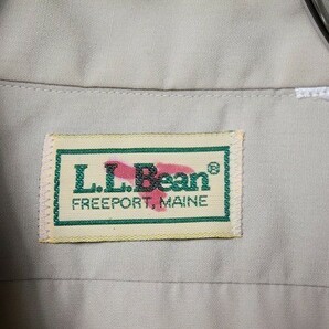 90's LLBEAN LLビーン カタディンタグ 半袖 サファリシャツ (L) 旧タグ 90年代 オールドの画像7