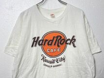 80’s USA製 ハードロックカフェ コットン Tシャツ 白 (XL) 半袖 80年代 アメリカ製 Hard Rock CAFE Hanes ビンテージ_画像1