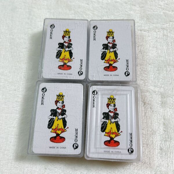 トランプ 小さい ポーカー ミニポーカー デッキカード 4セット 紙 ミニ