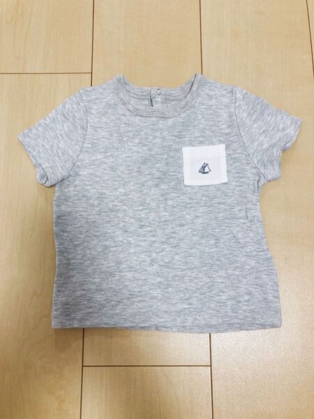 プチバトー PETIT BATEAU Tシャツ 半袖 船 帆船 ベビー ポケット付き 18m 80サイズ