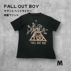 FALL OUT BOY 2014ツアーTシャツ M 黒 両面プリント バンドT ブラック 半袖Tシャツ フォール・アウト・ボーイ