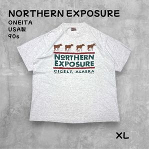 90s ONEITA USA製 ノーザン・エクスポージャー Tシャツ XLサイズ 杢グレー NORTHERN EXPOSURE