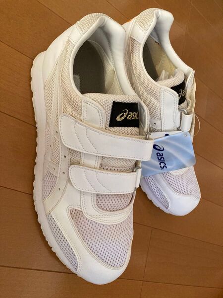 新品 asics アシックス マジックテープ スニーカー ホワイト 白 26.5