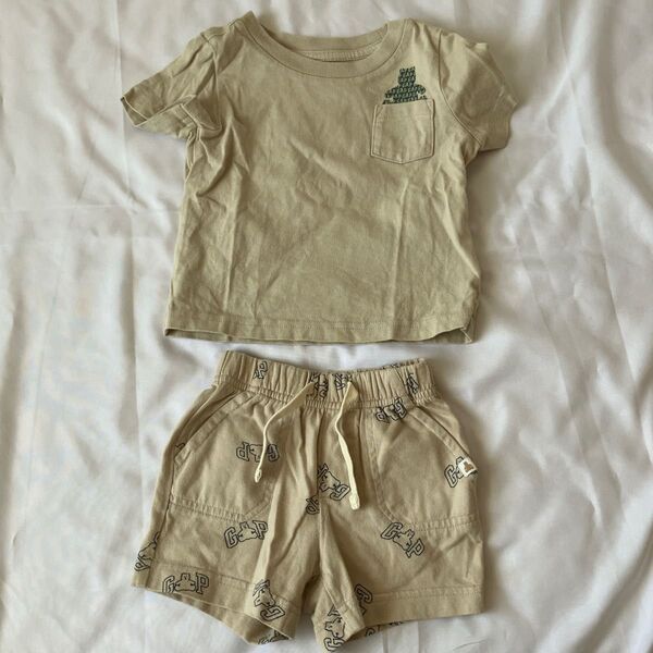 baby GAP ブラナンベア セットアップ 1歳 80cm ベージュ 半袖 夏