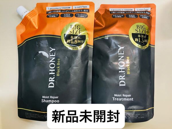 DR.HONEY DRハニー ブラックビー モイスト リペア シャンプー&トリートメント つめかえセット BIG SIZE