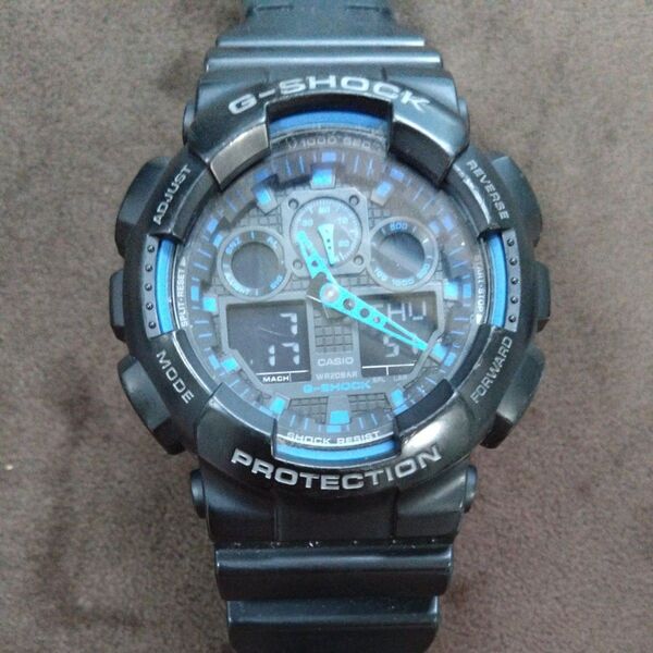 G-SHOCK STANDARD ブラック ブルー GA-100-1A2DR