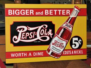 [ new goods unused ] Pepsi-Cola 9mm board paint signboard 