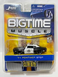 JADA 1/64 BIGTIME MUSCLE WAVE.7 '71 PONTIAC GTO POLICE Pontiac Police 