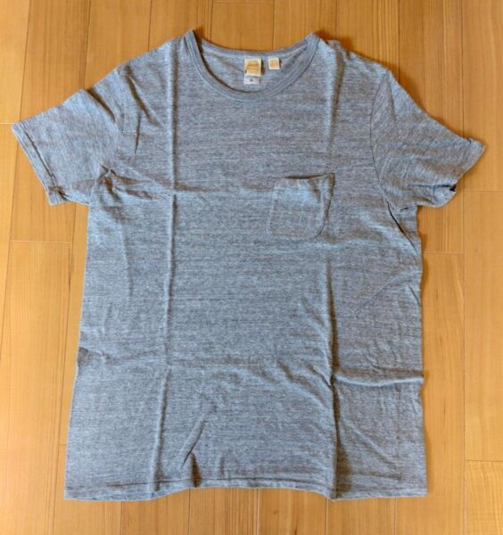 バーンズ XL 胸ポケット Tシャツ BARNS OUTFITTERS アウトフィッターズ 日本製 吊り編み グレー