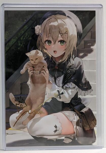 胡桃のあ 複製箔押しサイン入りポストカード ぶいすぽっ! ぶいすぽっ! 誕生日2024記念グッズ