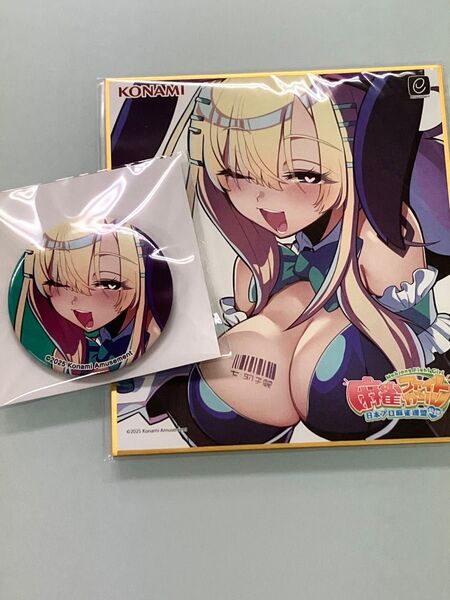 麻雀ファイトガール 2周年記念くじ 缶バッジ ミニ色紙 ナナツノツミレ