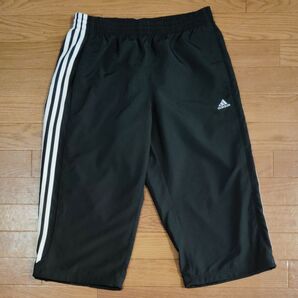 adidas ハーフパンツ 黒 メンズ スリーストライプ