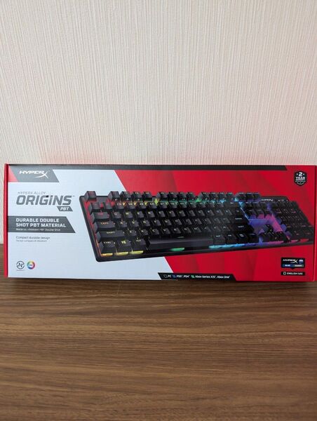 新品【英語配列】 ハイパーエックスAlloy Origins RGB メカニカルゲーミングキーボード青軸 639N4AA#ABA