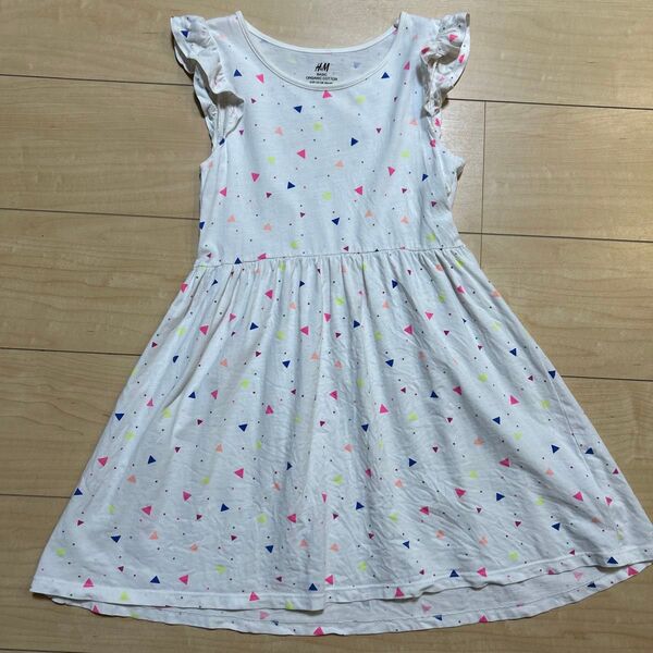 H&M ノースリーブワンピース 三角形 カラフル 120