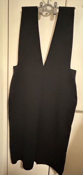 GU ニットサロペットスカート ロング丈 Vネック 3XL