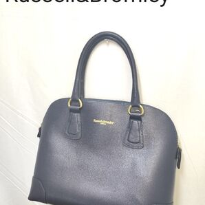 Russell&Bromley ハンドバッグ ネイビー レザー 未使用