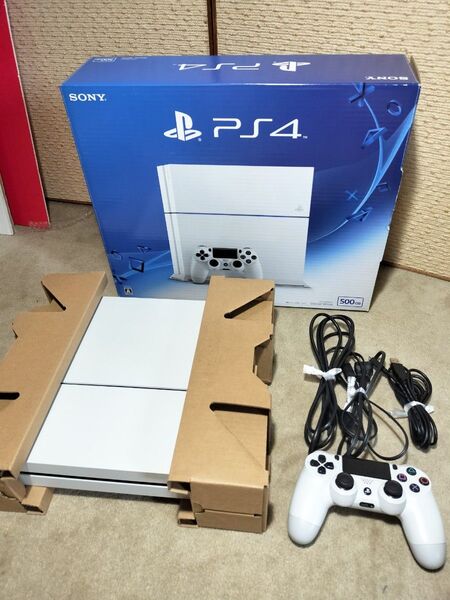 PS4 CUH-1200A B02 Glacier White 500GB 本体 コントローラー 初期化済み