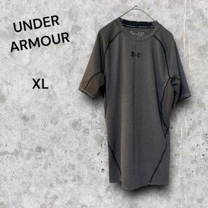 【美品】UNDER ARMOUR トレーニングウェア XL グレー ランニング 筋トレ