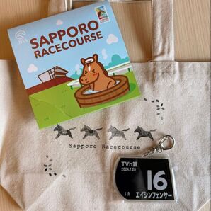 【札幌競馬場限定】 エイシンフェンサー キーホルダー 入浴剤 ランチトート