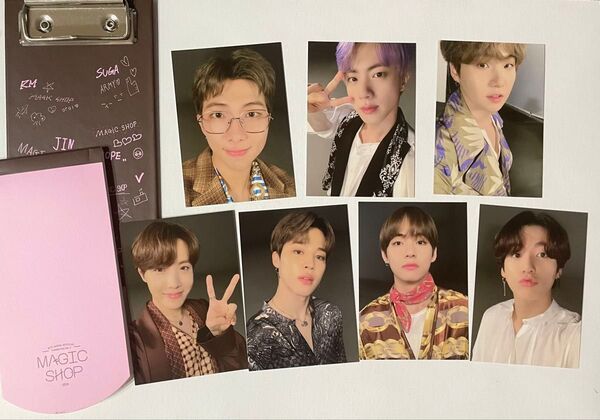 BTS MAGIC SHOP ミニクリップボードセット トレカ 付き RM ジン JHOPE SUGA ジミン V ジョングク