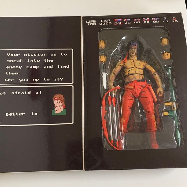 【未開封】NECA(ネカ) ランボー 怒りの脱出 クラシックビデオゲーム版 フィギュア