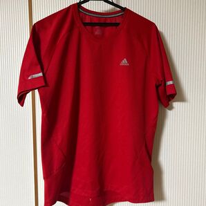 adidas 半袖Tシャツ レッド メンズ