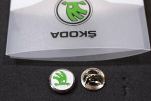 □ SKODA ピンバッジ エンブレム W12mm Motor Sport ocitys EURO badge チェコ VW シュコダ ファヴォリット オクタビア ファビアRS WRC