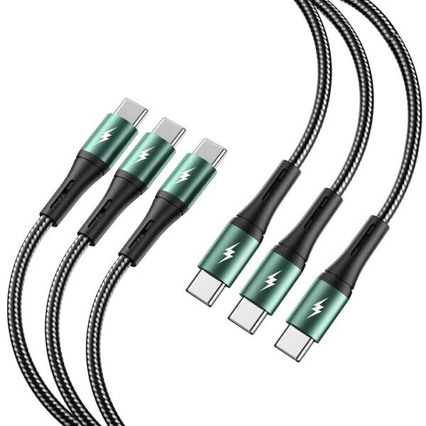 ① USB-C to USB-C ケーブル 1m+1m+2M 3本セット 急速充電