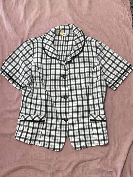 ※Cランク※【中古】FOLK_15号オーバーブラウス(肩幅40 胸幅98 着丈54)/フォーク/かわいい会社制服/おしゃれOL事務服