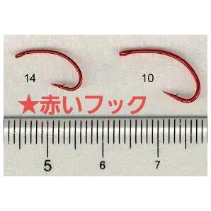 ★赤いカディスフック★輸出仕様★#10~18番のうち2種★100本★送料込み!