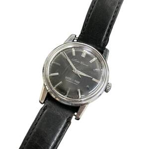 136872 SEIKO セイコー CRONOS クロノス J13046 手巻 黒文字盤 稼働 メンズ 時計 グリーン ヴィンテージ アンティーク