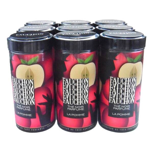 FAUCHON THE NOIR PARFUME LA POMME 140g×9缶セット フォション/高島屋 テノワール/アップル 紅茶 茶葉 フランス 新品送料込 定価\25,272