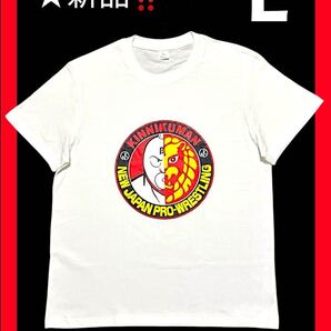 11★新品!◆送料無料!◆激レアで大人気!◆キン肉マン&新日本プロレス*半袖Tシャツ*Lサイズ*白*綿100%*スポーツ,キャンプ,アウトドア,