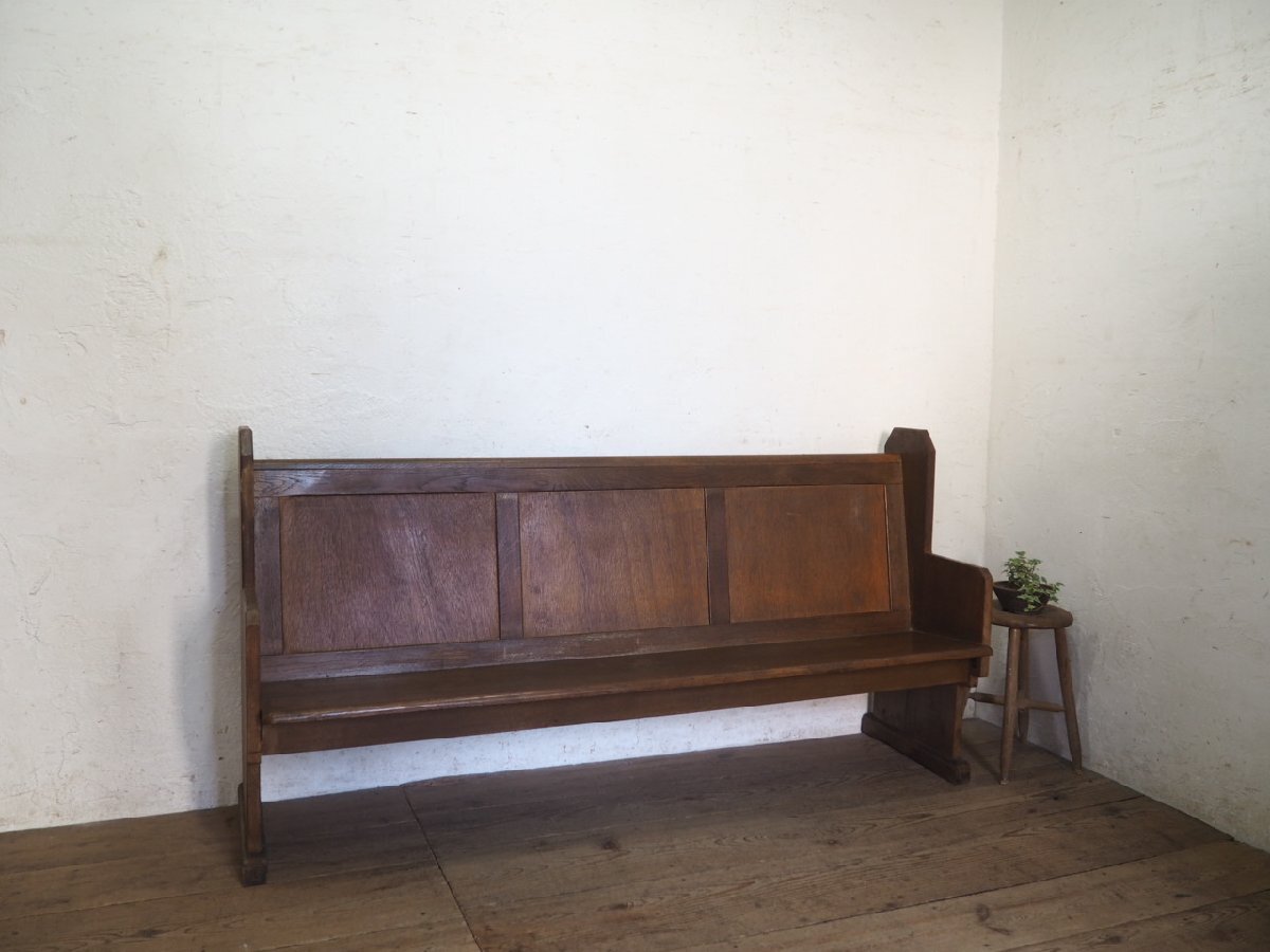 ベンチ　アンティーク　古道具　教会　木製　椅子 教会のベンチ | 全ての商品 - 古家具古道具 そうすけ