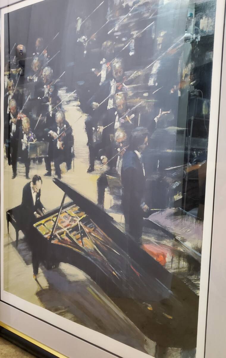 ジン・G・カム ピアノコンチェルト 人物画 作家直筆サイン 版画 絵画 真作保証 ジン・G・カム ピアノコンチェルト 人物画 作家直筆サイン 版画