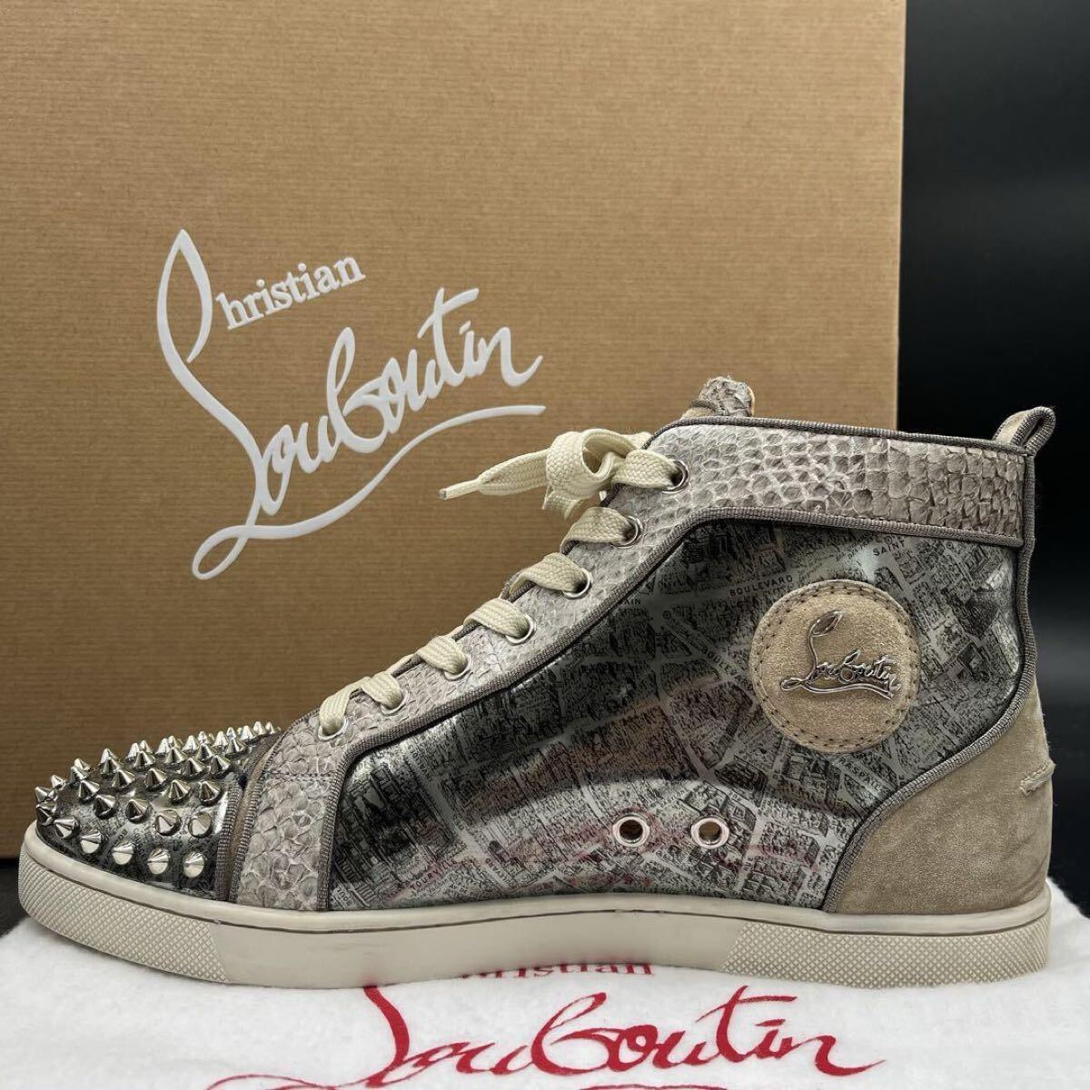 Christian Louboutin パイソン柄 ハイカット スニーカー Yahoo!オークション -「ルブタン スニーカー パイソン」の落札