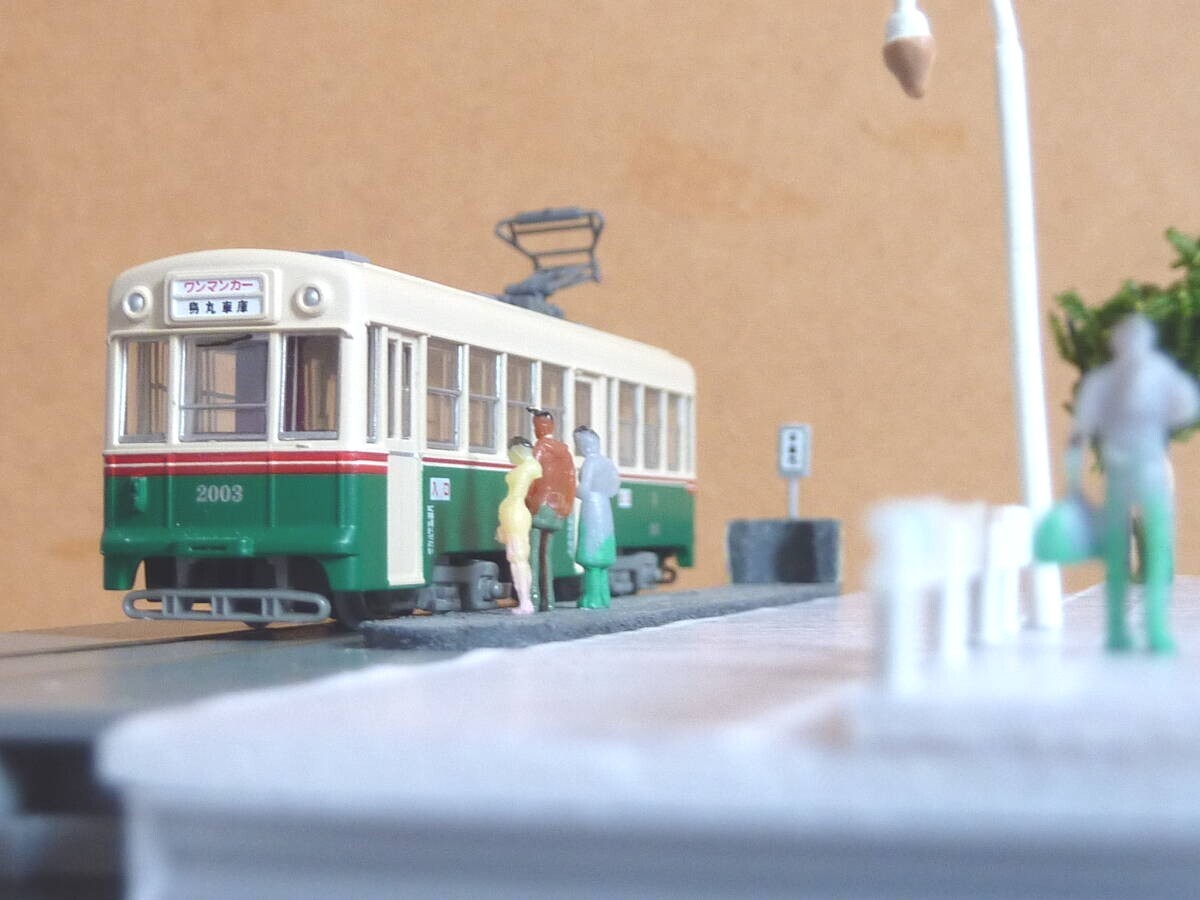 【ミニジオラマ】路面電車用、併用軌道⑦⑨　ハンドメイドジオラマ　鉄道模型 ミニジオラマ】路面電車用、併用軌道⑧ ハンドメイドジオラマ