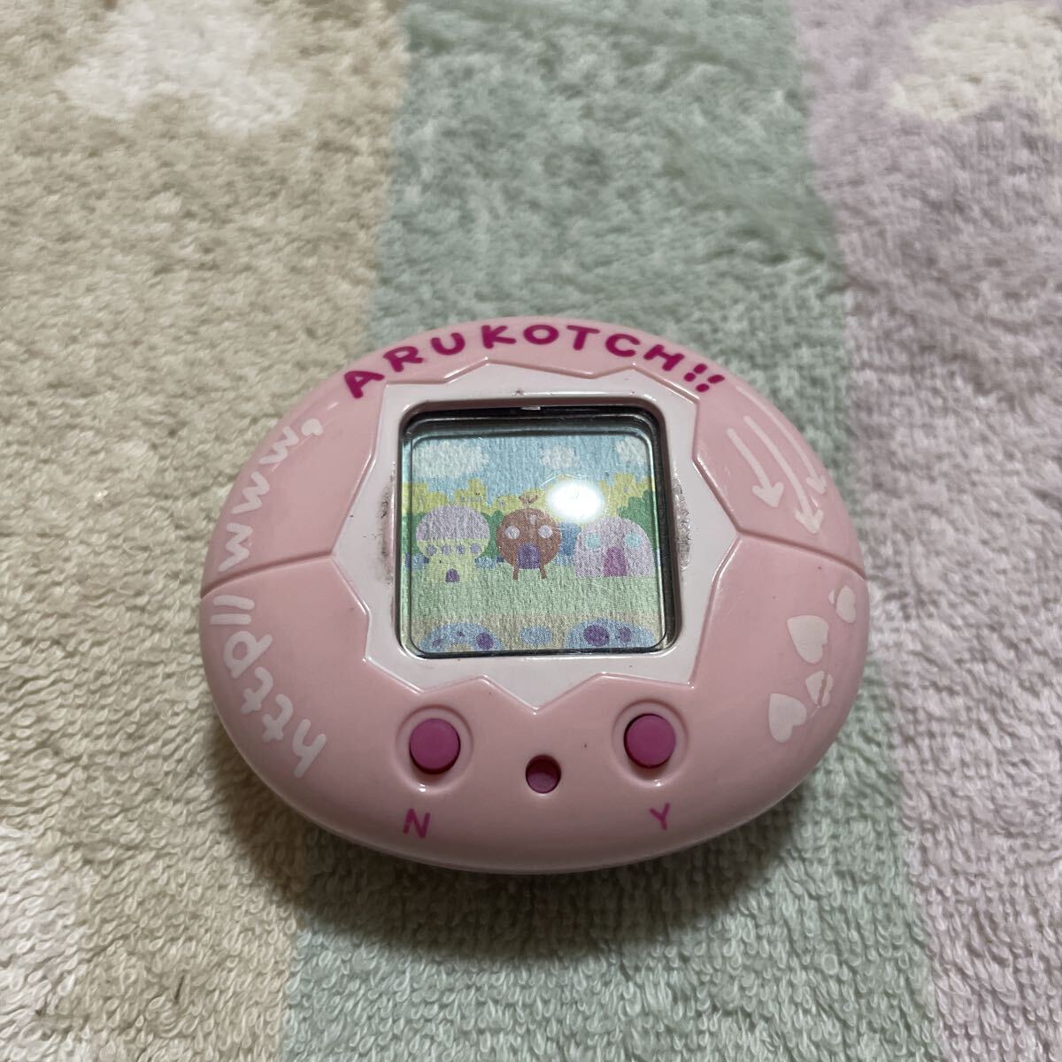 【当時物・希少】バンダイ ARUKOTCH あるこっち ピンク 携帯ゲーム Yahoo!オークション -「あるこっち」(おもちゃ、ゲーム) の落札