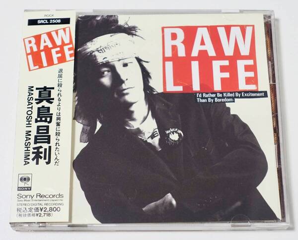 送料無料 美品 希少 廃盤 帯付き CD 真島昌利 RAW LIFE ロウ・ライフ マーシー クロマニヨンズ ハイロウズ THE BLUE HEARTS PUNK